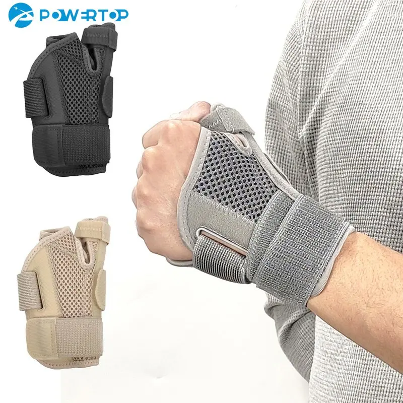 Flexible Splint Wrist Thumb Support Brace for Tendonitis Arthritis Breathable Thumb Protector Guard Fits Right and Left Hand