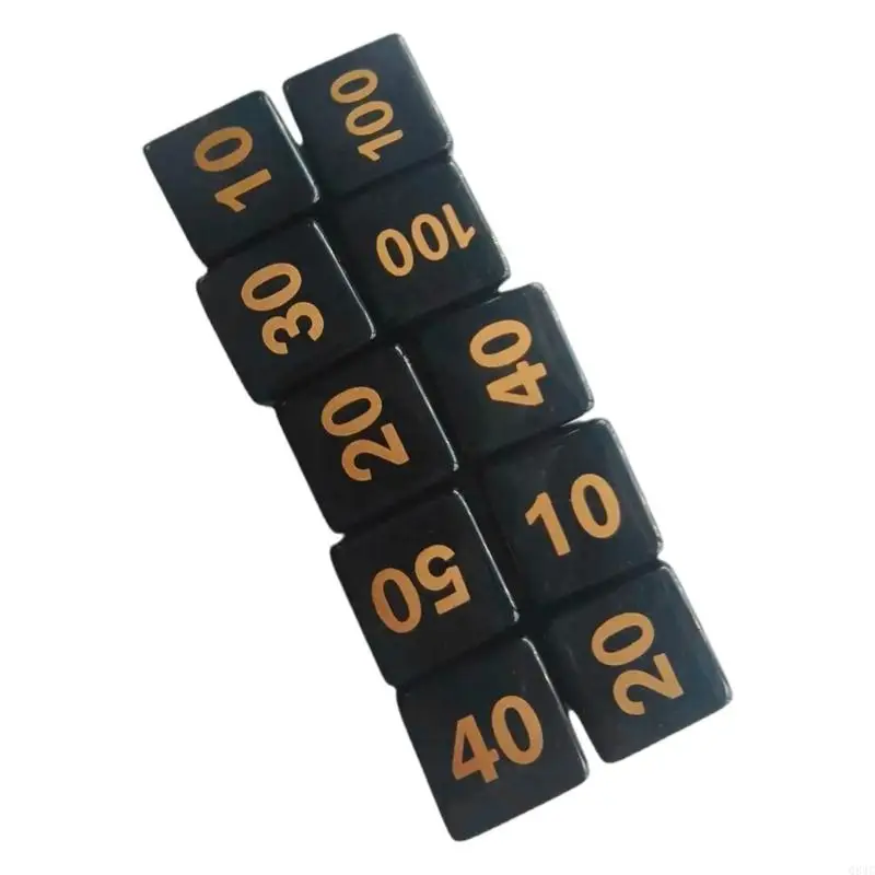 

Q84C 10Pcs Acrylic Six Sided Dices Set Mult Sided Table Game Dices Round Corner Role Playing Dices Board Game Accessories