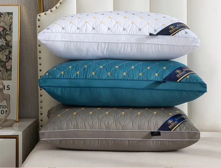 1pcs Five-Star Hotel Anti-Feather Down Dedicated Pillow for Bedroom Pillow Core Protection Cervical Vertebrae Pillow Home Use