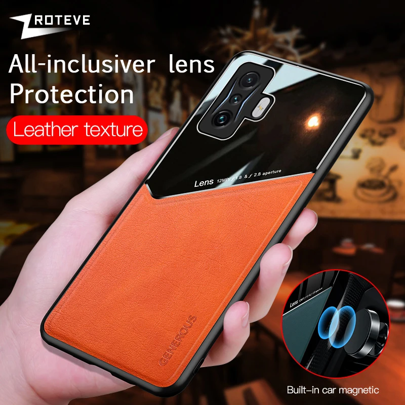 For PocoF4 GT Case ZROTEVE Leather Texture Soft Frame PC Cover For Xiaomi Poco F4 GT Xiomi Redmi K50 Gaming Global Phone Cases