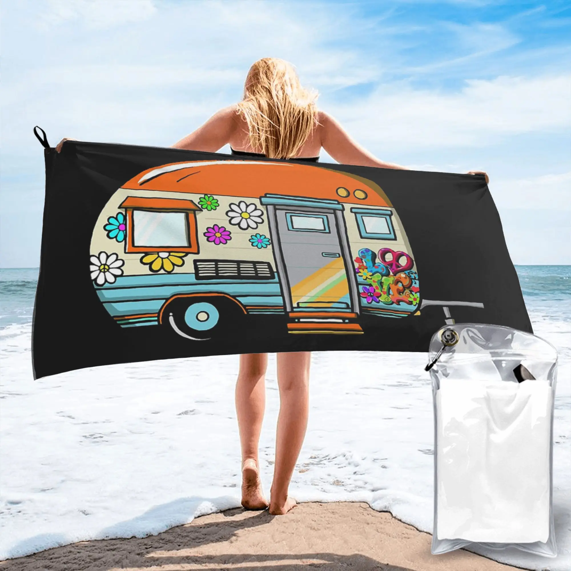 

Eriba1 Beach Towel Soft Microfiber Quick Dry Absorbent Quick Towels For Pool