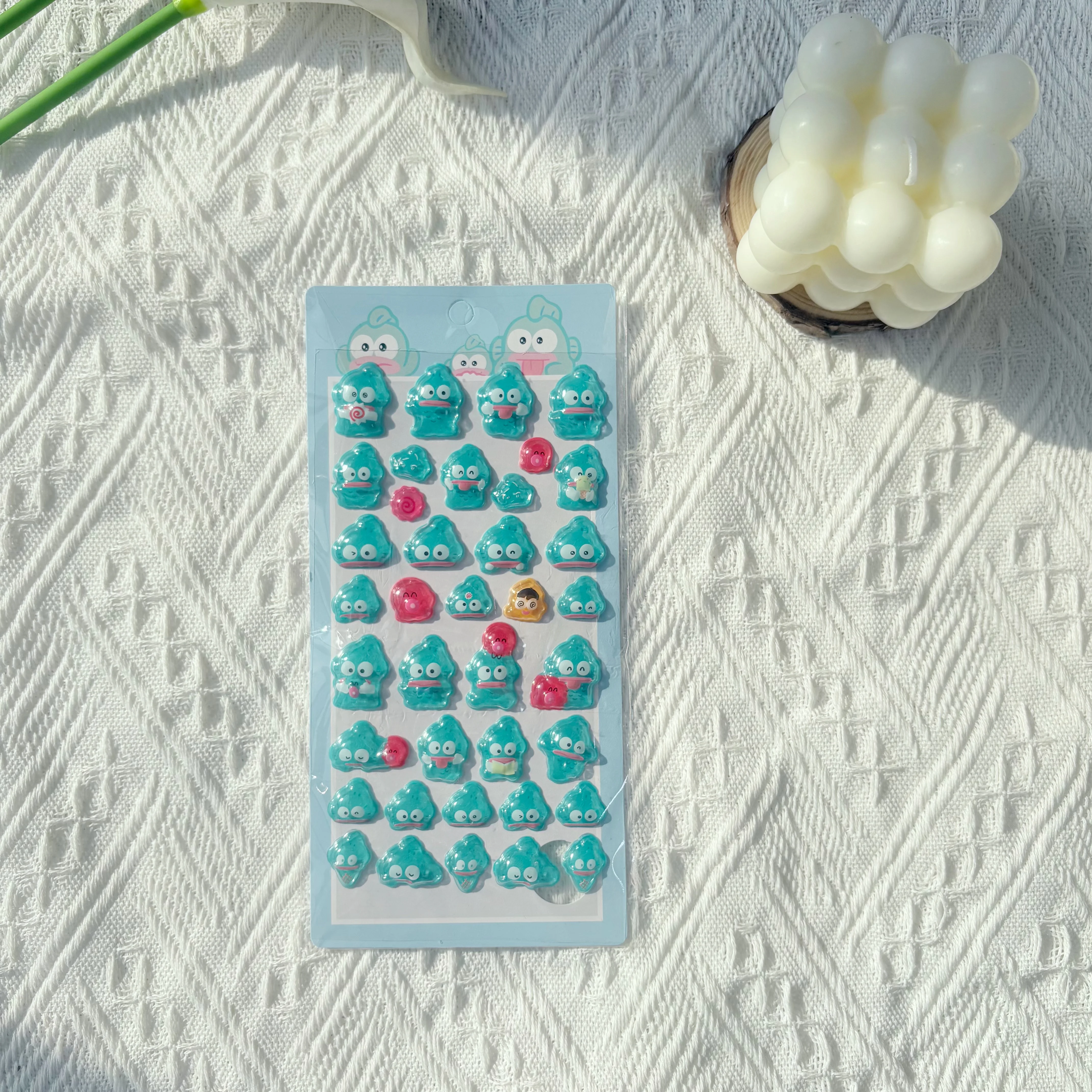 Cartoon Sanrio popular Hello Kitty Cinnamoroll transparent jelly 3D decorative sticker - suitable for holiday party gifts