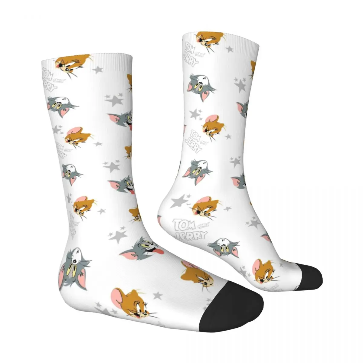 Tom Jerry Kat En Muis Patroon Kousen Ontwerp Retro Sokken Winter Antislip Sokken Heren Running Medium Zachte Sokken