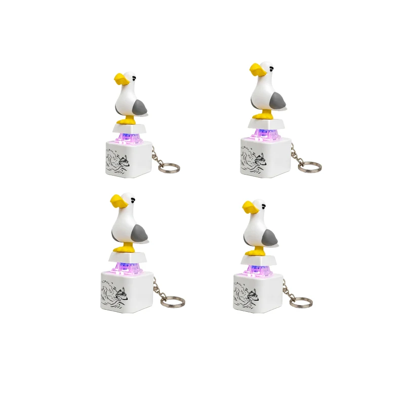 2026 * Mine Seagull Keycap Keychain Luminous Sounding Stress Relief Creative Fidget Toy Portable Electronic Pendant For Adult