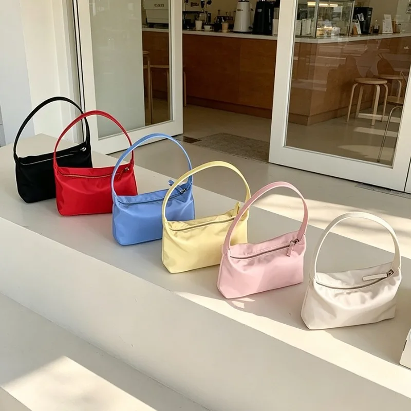 Koreanischer Stil Minimalistisches Nischendesign Nylon Leichtgewichtige Kleine Quadratische Tragetasche Vielseitige Lässige Premium Damen Schulter-Handtasche