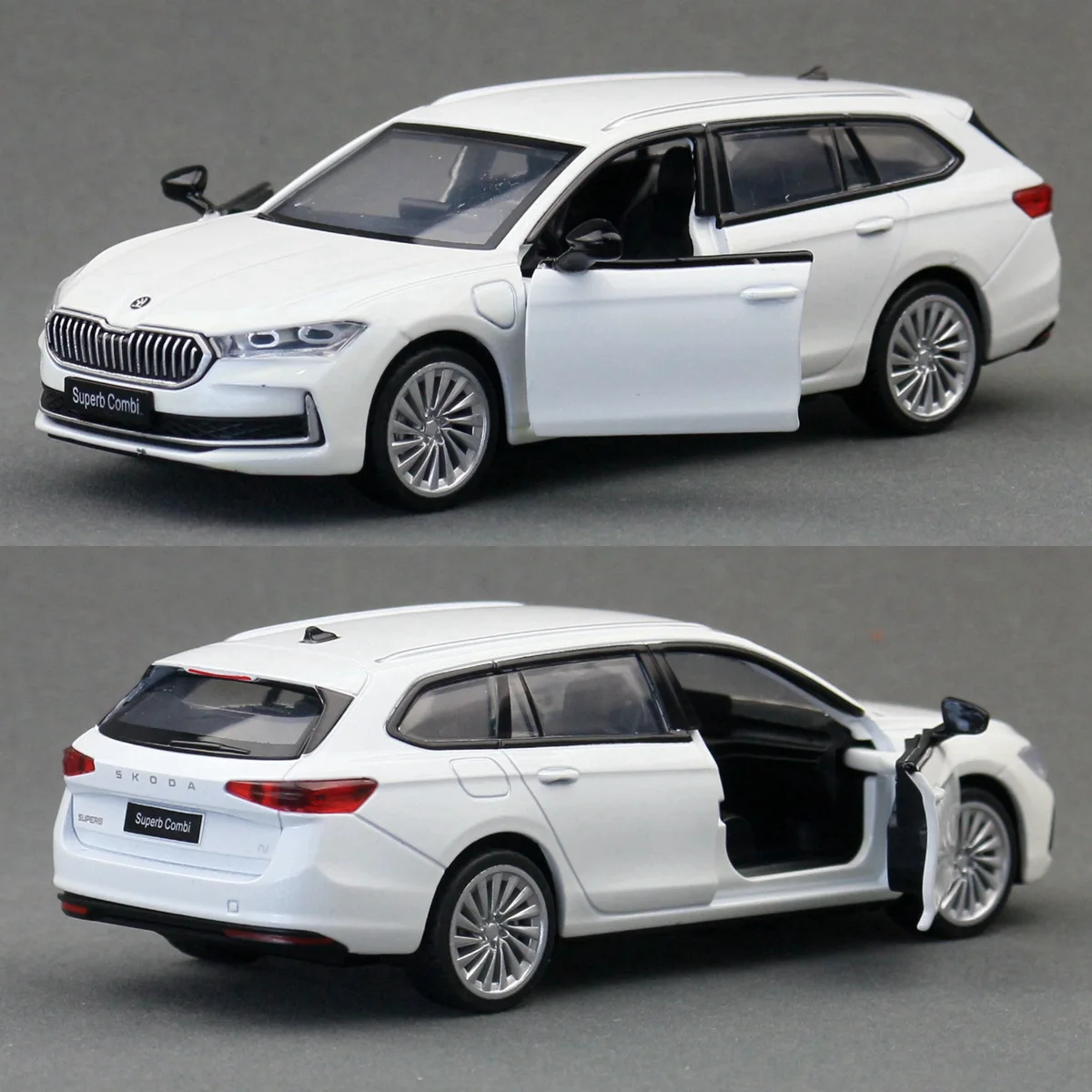 

1:35 SKODA SUPERB Combi IV Alloy Station Wagon Car Model Diecasts Metal Toy Vehicles Car Model Sound Light Simulation Kids Gifts