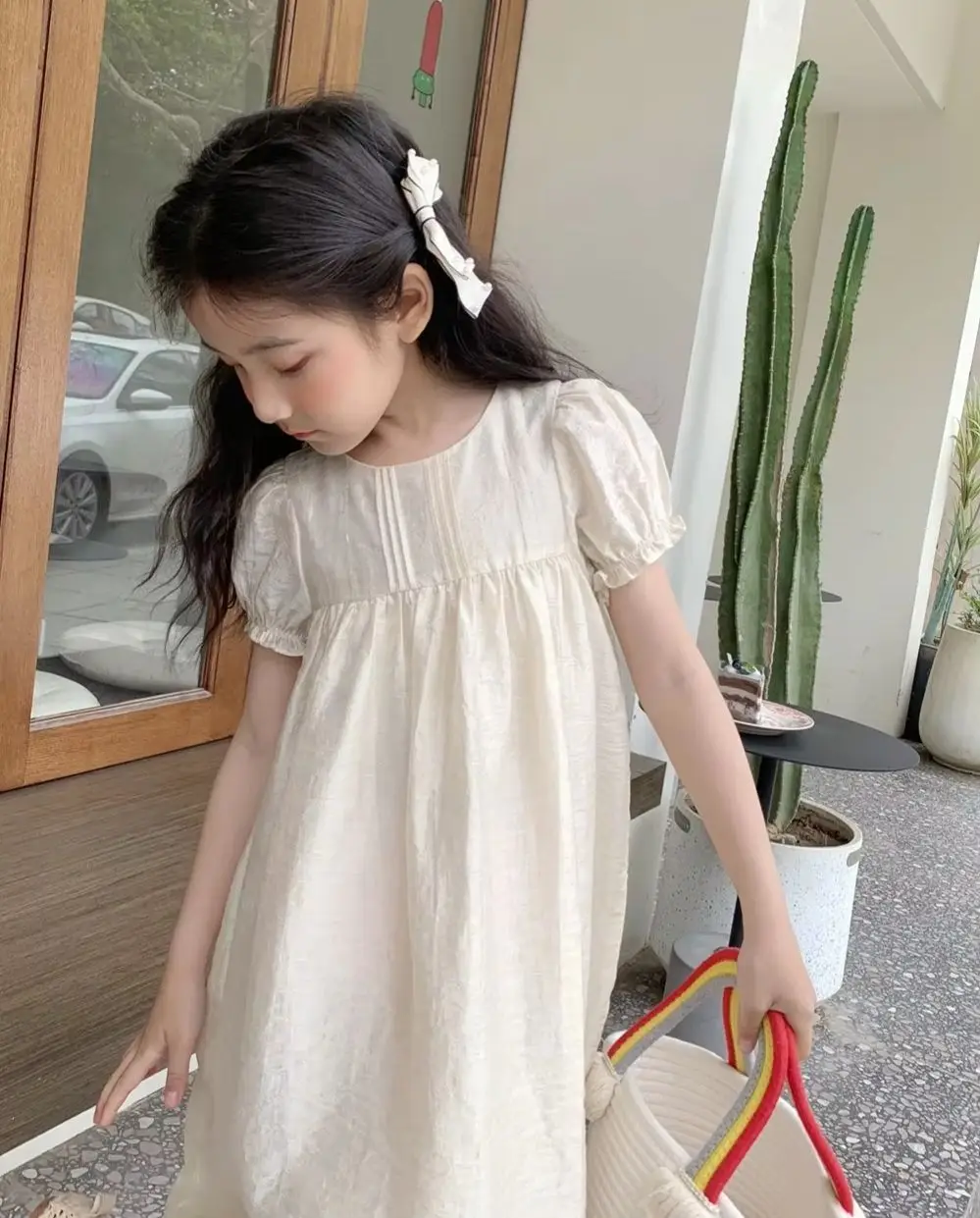 baby girls clothes kids dress summer Bubble sleeved girl's short sleeved dress charming princess dress