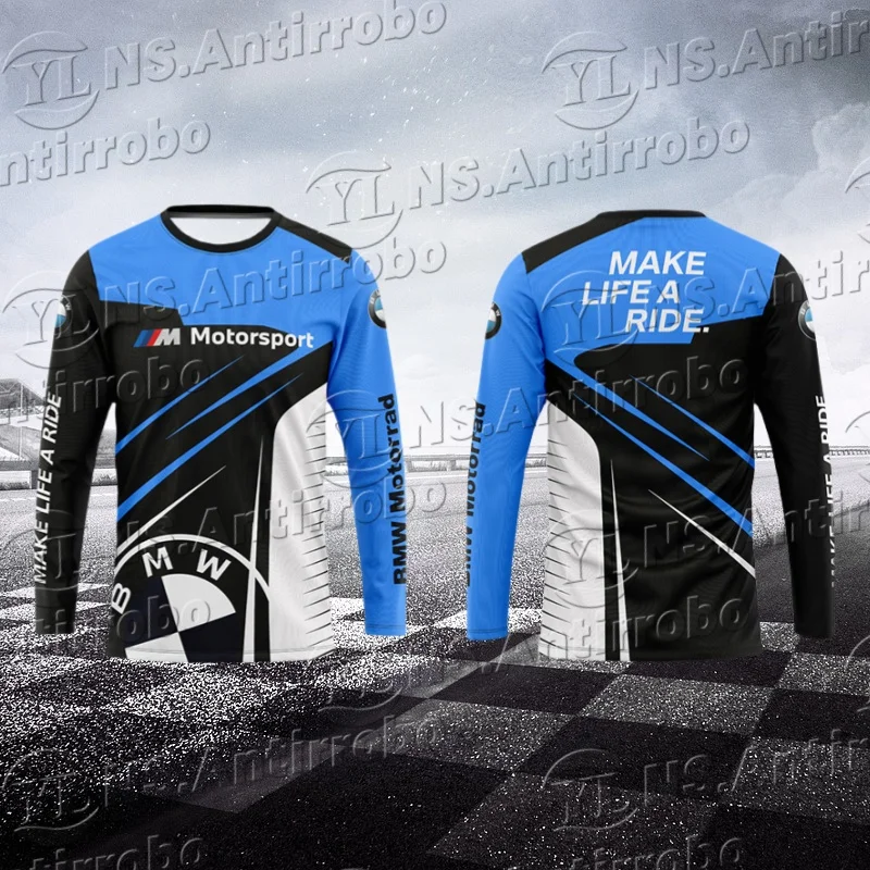 

25 Summer BMW Motorcycle Off-Road Jersey Long Sleeve Breathable Quick Drying T-Shirt Men Women Make Life a Ride One World One GS