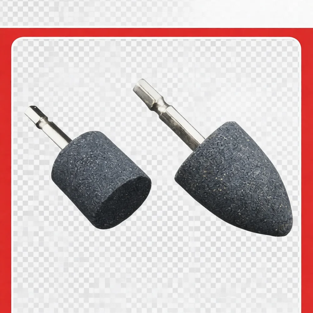 Brown Corundum Grinder Bit Hex Handle Abrasive Mounted Wheel For Electric Drill Metal Polishing Smoothing Craft Tool