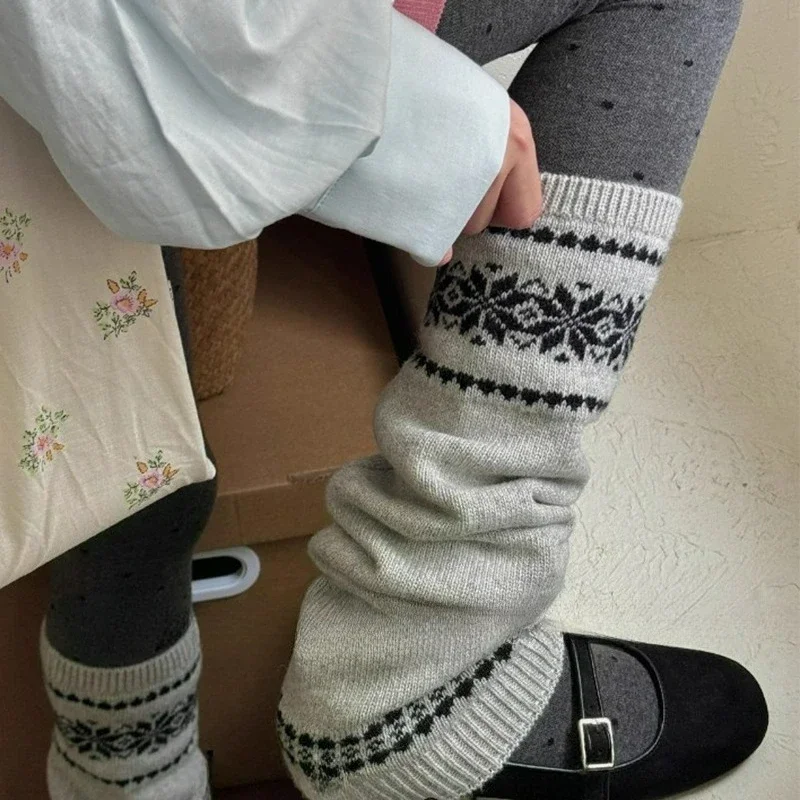 Winter Wolle Beinlinge Frauen Warme Gestrickte Fuß Abdeckung Knie Socken JK Lolita Mädchen Lange Socken Strümpfe Beinlinge Herbst Socke