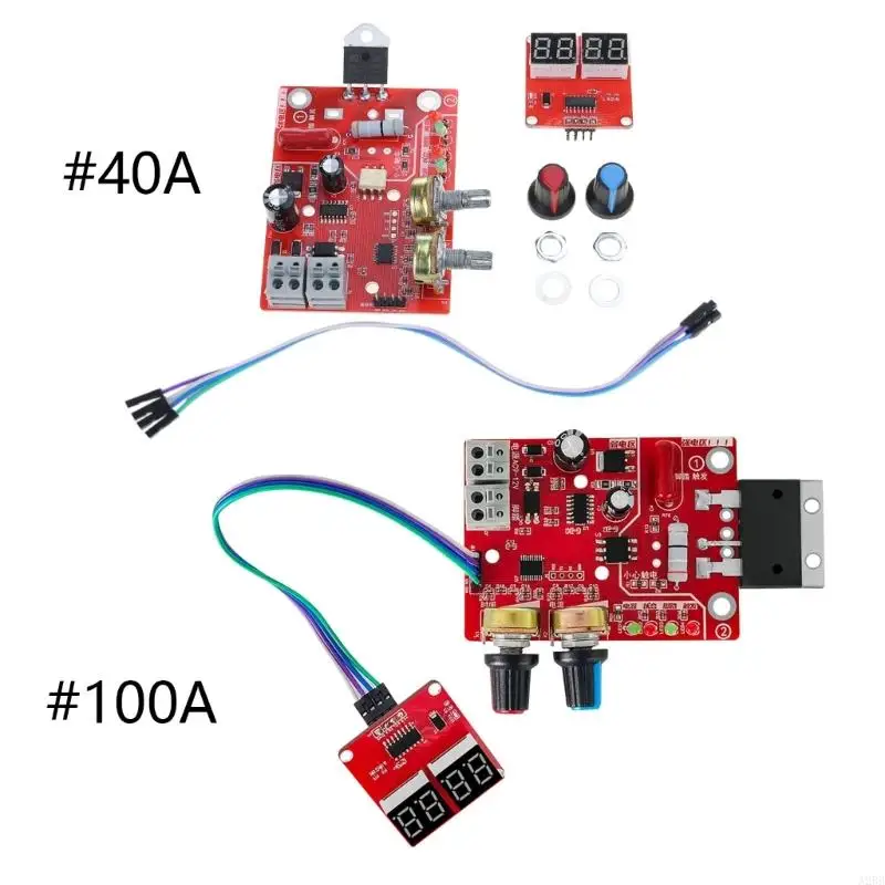 40A/100A Digital Display Spots Welding Time and Current Controller Panel Timing Ammeter Spots Welders Control Board A2BB