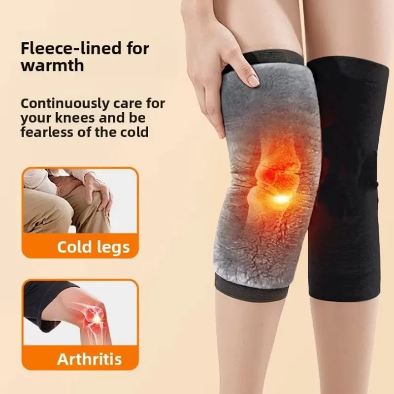 Elastic Soft Thermal Knee Pad Unisex Thickened Winter Comfortable Cold Resistant Knee Sleeves Outdoor Sports Leg Warmers