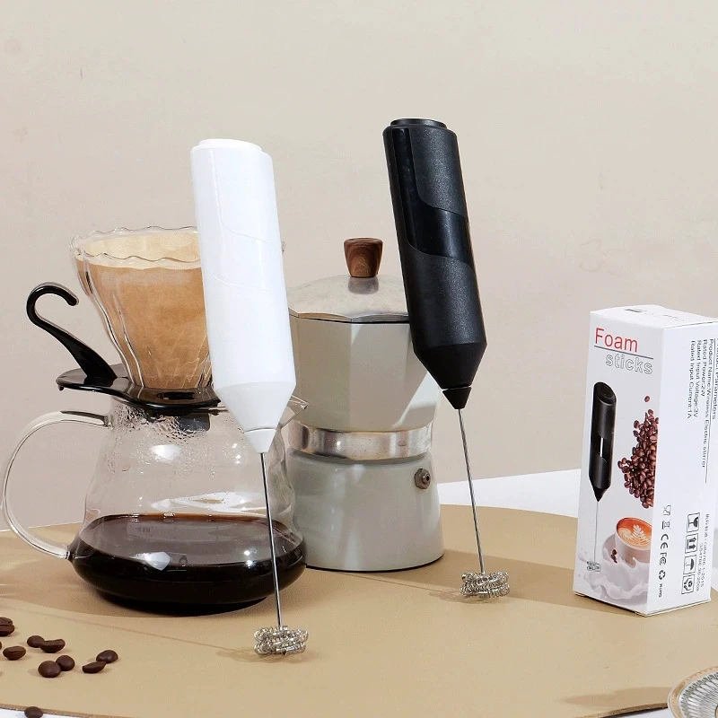 Handlicher Elektrischer Eierschläger Mini Batteriebetriebener Milchaufschäumer Kaffee-Getränkemixer Milchschäumer Küchenwerkzeug