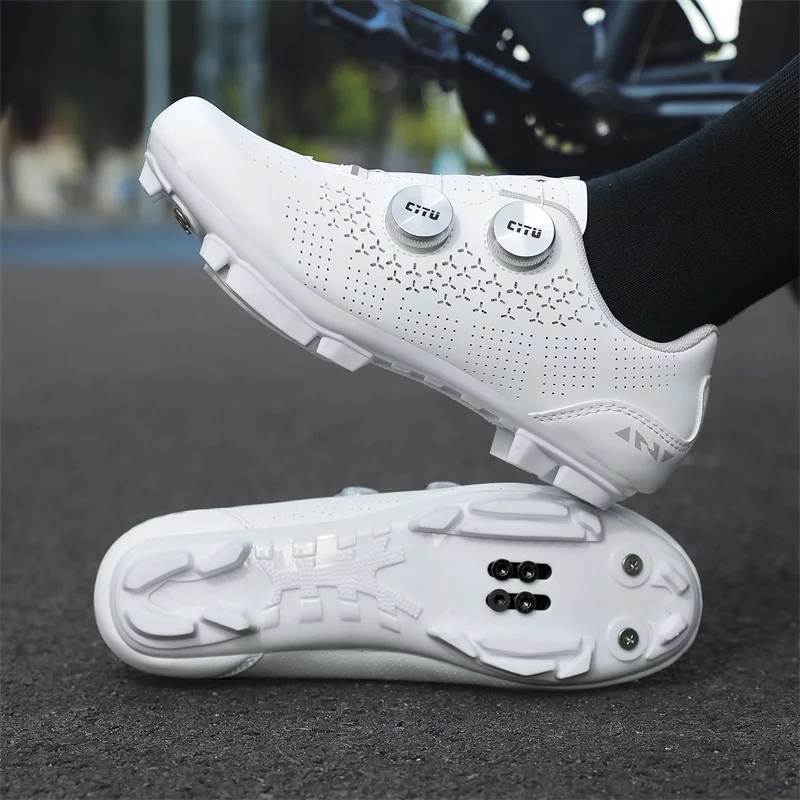 Herren Fahrradschuhe Radsport Schnellverschluss-Schuhe MTB Rennrad Unisex Profi-Rennschuhe Modische Gummi-Flachschuhe – Detail 36