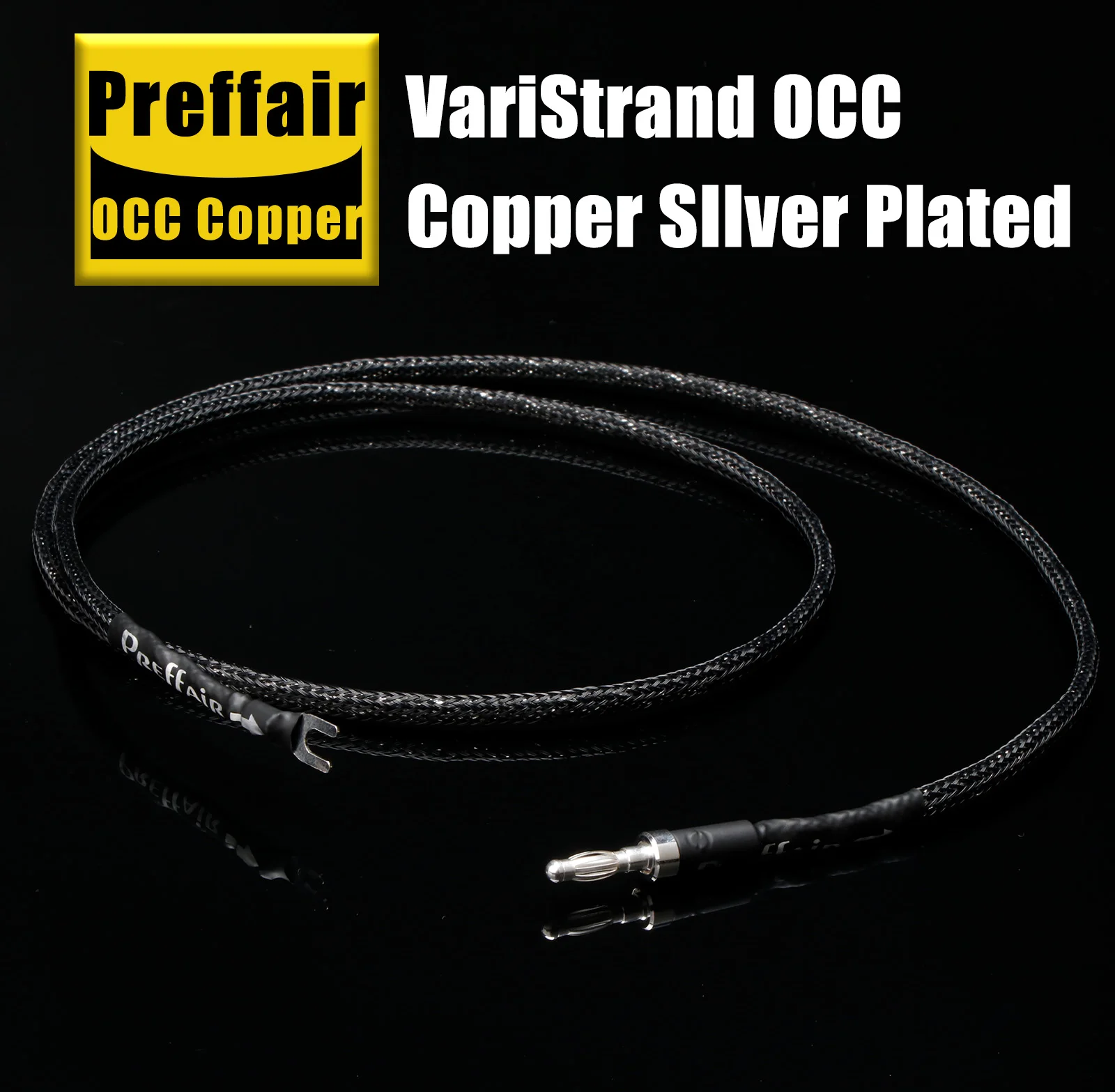 Premium Phono Cable Pure Copper Silver Plated Ground Wire Cable - Y Spade/Lantern Banana Plug for LP Vinyl  Audiophile