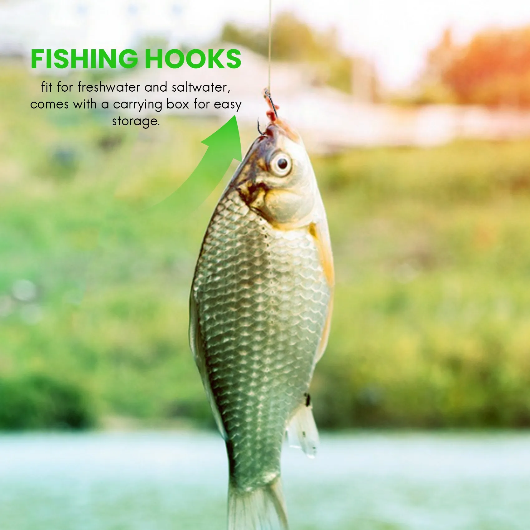 New arrival  500Pcs/Set Mixed Size #3~12 High Carbon Steel Carp Fishing Hooks Pack With Hole With Retail Box Jigging Bait