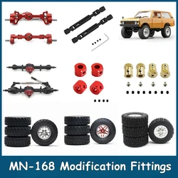 MN 1/12 MN168 RC Car Parts Modification Accessories Metal Door Bridge Metal Bridge Drive Shaft Coupling Tire