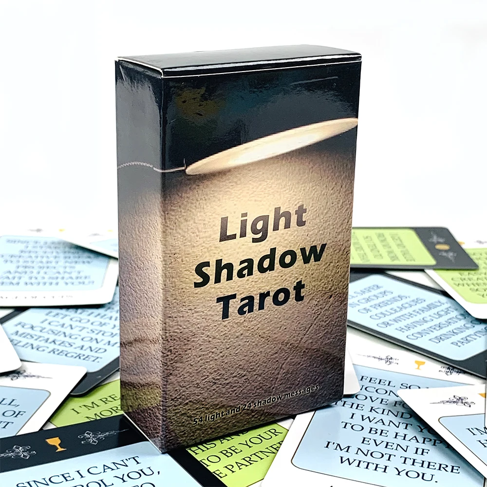 Light Shadow Tarot Deck 78 Cards English Version Divination Board Game Spiritual Reading Meditation Party Cards Game
