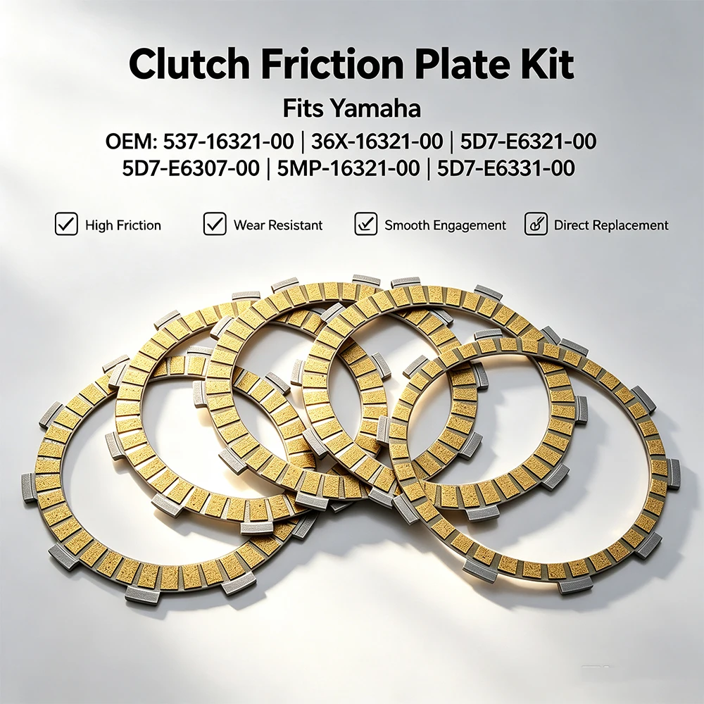 Moto Clutch Disc Friction Piece Kit Discs For Yamaha YZF R125 WR125R WR125X 5D7-E6321-00 5D7-E6307-00 5MP-16321-00  5D7-E6331-00