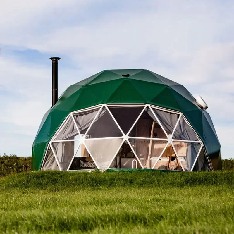 

Trade Show Tent 6~9m Diameter Transparent Geodesic Luxury Dome Hotel Manor Tents Hotel Forest Glamping Round Dome Tent