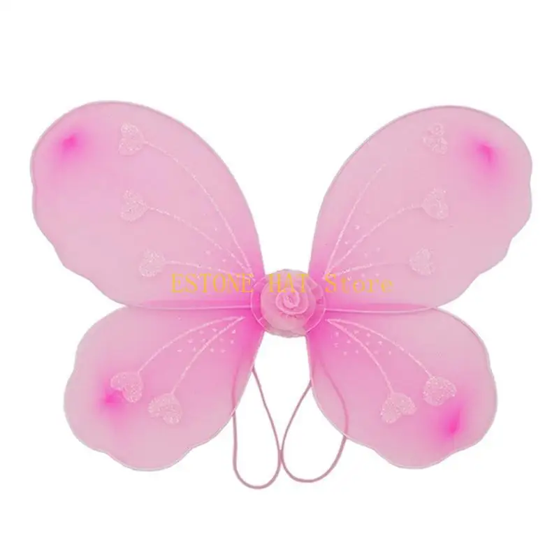 49mf Costume Butterfly Wing Fairy Angel Wing Dressing per oggetti scena farfalla