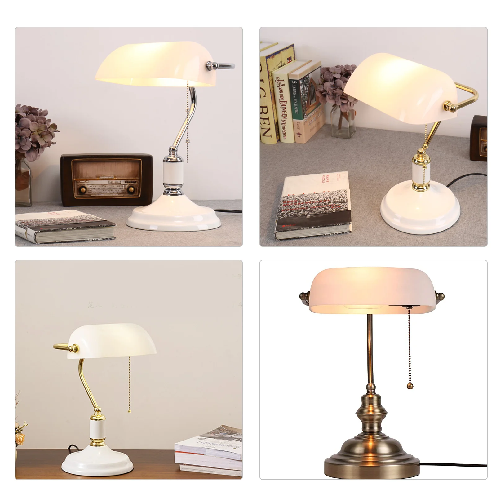 

Retro Glass Lampshade Decorative Desk Table Light Cover Replacement for Bedroom Living Lamp Shades Light Shade