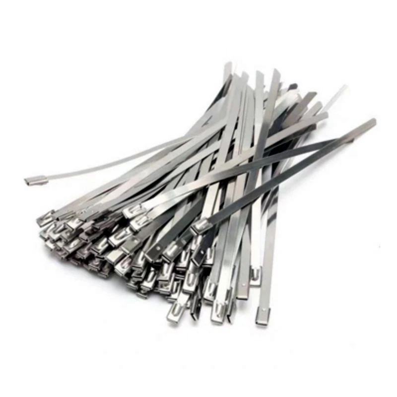 10/20pcs Stainless steel metal Cable Ties tie Zip Wrap Exhaust Heat Straps Induction pipe 4.6mm width 100-700mm 304 Material