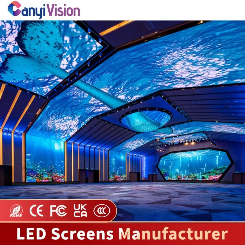 Custom Immersive LED Display , Indoor Full Color Holographic 3D Screen for Stage Background