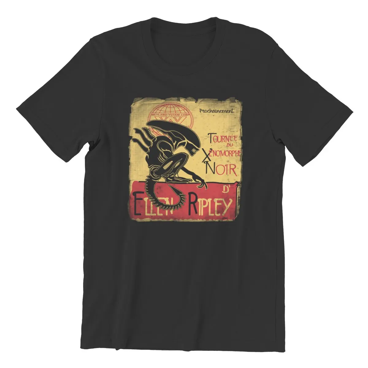 Alien T-Shirt for Men vintage xenomorph ripley t shirts for men Large size Aliens Predator horror movie graphic shirts plus size