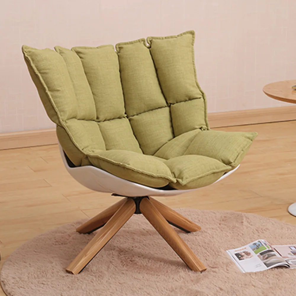 FRP Muscle Chair Designer FRP Rice Husk Swivel Club Leisure Negotiation