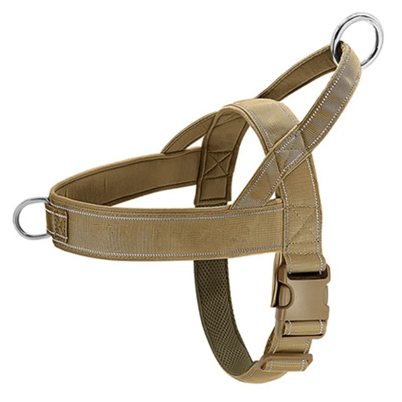 Tactisch anti-trek hondenharnas - 1000D nylon verstelbaar voor grote honden, buitentrainingsvest met handvat en reflecterend