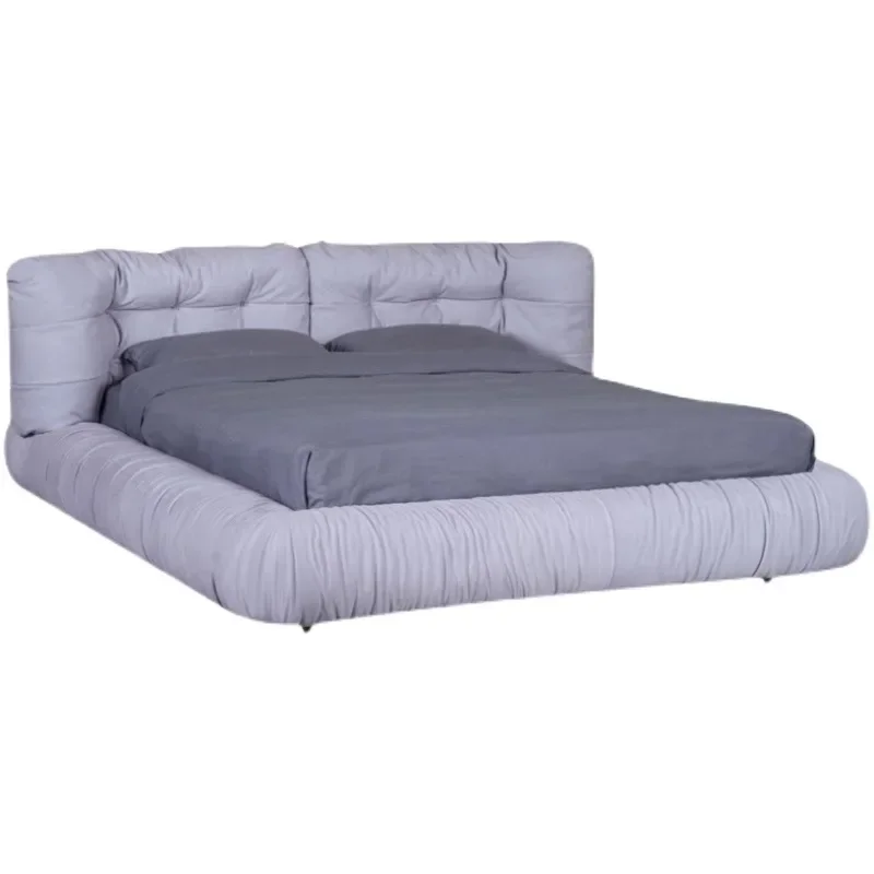 

Горячая итальянская современная минималистичная кровать-облако, мягкий диван-кровать из двойной ткани для спальни, простой стиль
