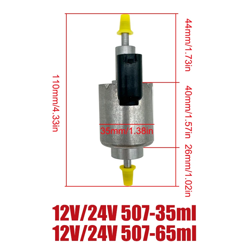 Universal 12V 24V Car Air Diesel Parking Heater Fuel Pump Oil Dosing Pump for Webasto All Model 35ml (2000W) 65ml (5000W)
