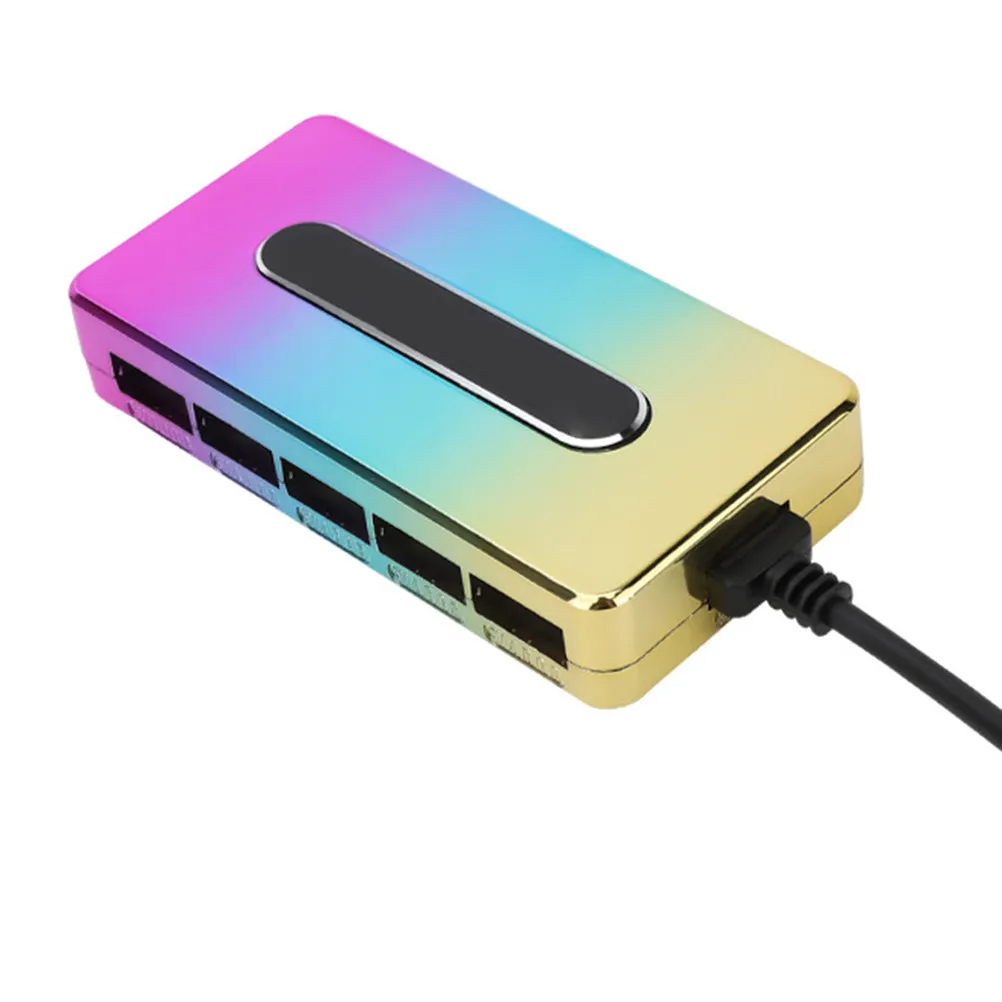 

10-Port Argb Hub Controller High-Quality Multi-Port Argb Device Hub Stable No-Lag Operation Easy Install Reliable for Pc Gaming
