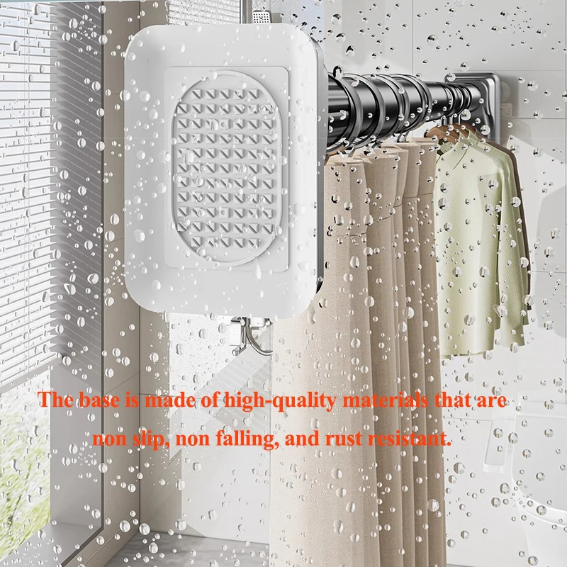 Adjustable Curtain Rod, 40-500cm Extra Long Support Rod, Extendable Shower Curtain Rod, Balcony Clothes Drying Rod, view 3