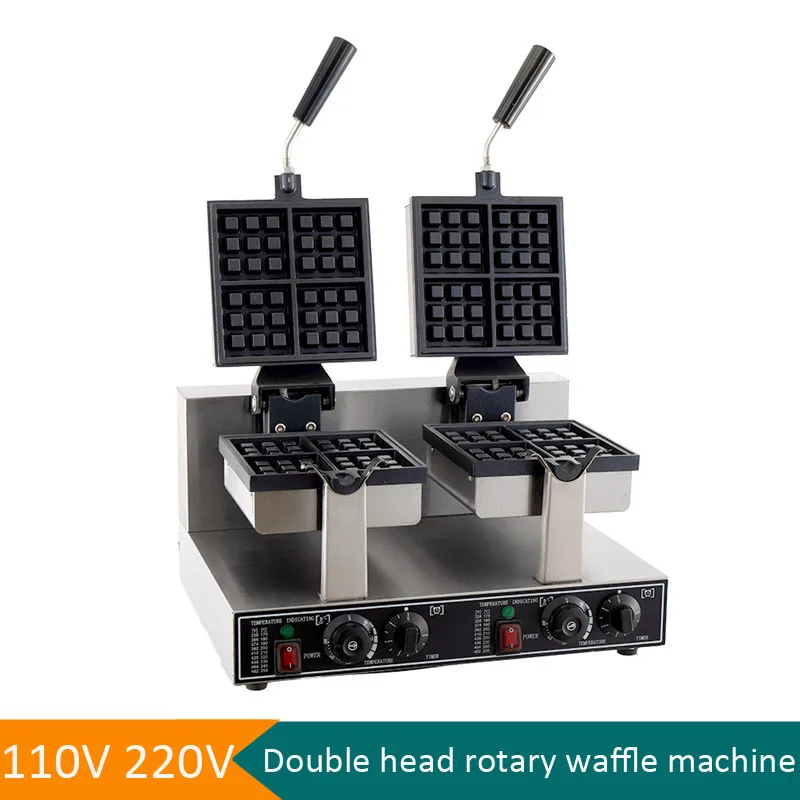 High Quality Non-Stick Egg Cake Oven Pancake Egg Waffle Cake Machine Commercial Bread Baker Square Muffin Waffle Equipment