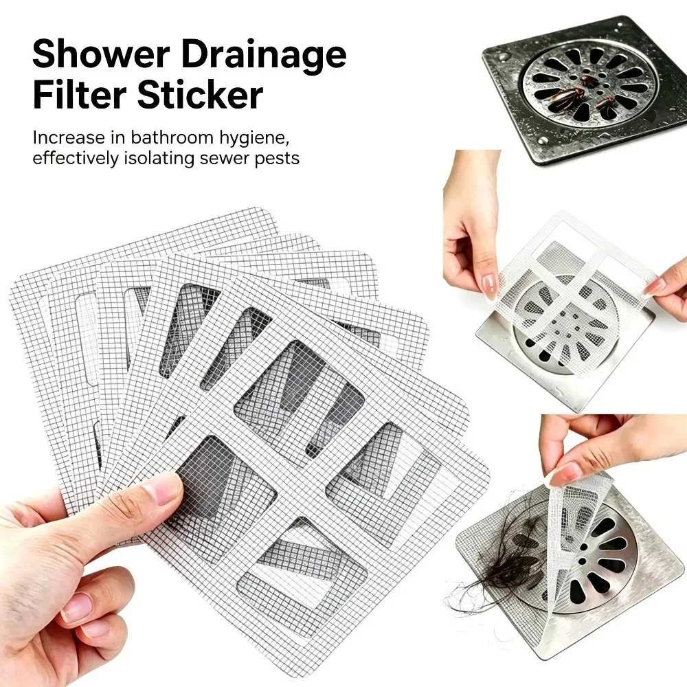 10/30/50/100PCS Disposable Floor Drain Stickers Capturing Hair Prevent Clogging Sewers Bathroom Sewers Kitchen Sink Filters