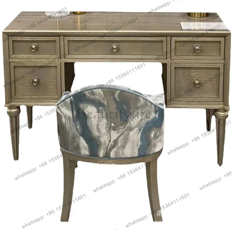 XX American light luxury dresser solid wood modern simple small apartment Internet celebrity desk