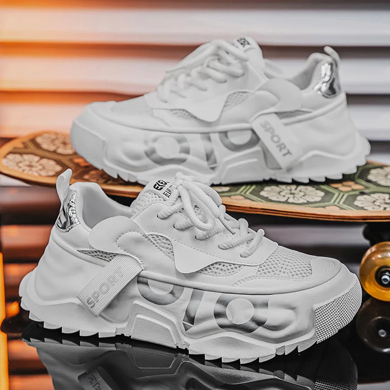 

High quality men white sneakers shoes for teenagers Fashion Anti Slip Wear Resistant men Shoes Plus Size 39-48 zapatillas hombre