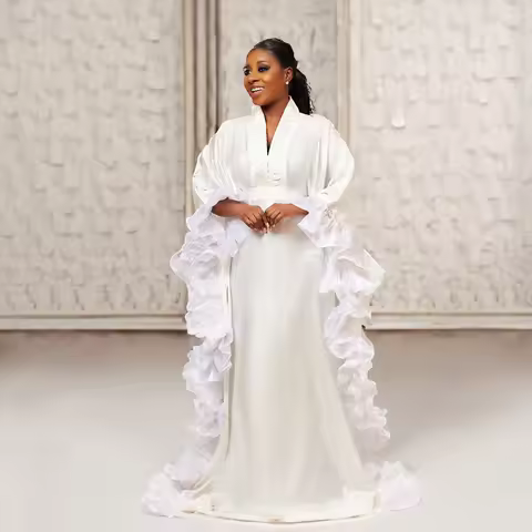 Women's evening dress african dress luxury party dresses Soft flounces red african dress for woman church clothes for women