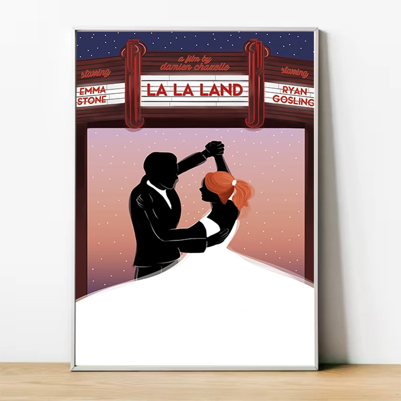 

La Land, музыкальный фильм, планшетофон для дома и украшения, холст, плакаты для стен, декор комнаты, Декор, принты