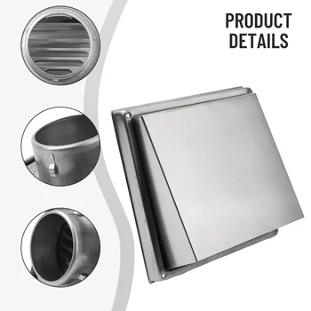 Parte de la cubierta de ventilación de aire, extractor de ventilación de 100mm, válvula de inodoro de baño, rejilla de salida de ventilación de pared para campana de cocina