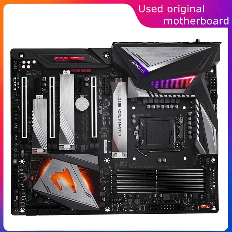 Б/у материнская плата LGA 1151 для Intel Z390 Z390 AORUS MASTER компьютера USB3.0 SATA3 DDR4 64 ГБ, десктопная материнская плата