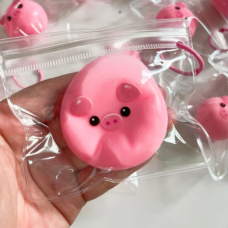 Kawaii Mini Pink Pig Squeeze Ball Toy Antistress Anti Anxiety Stress Relief Squishies Mochi Slow Rebound Cute Pig Toy Kids Gifts