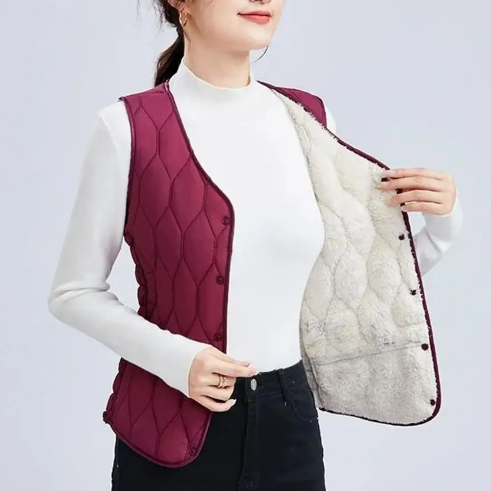 Women Thermal Vest Jacket Women Lightweight Coat Stylish Plus Size Women's Winter Vest Coat Warm Windproof Sleeveless Waistcoat