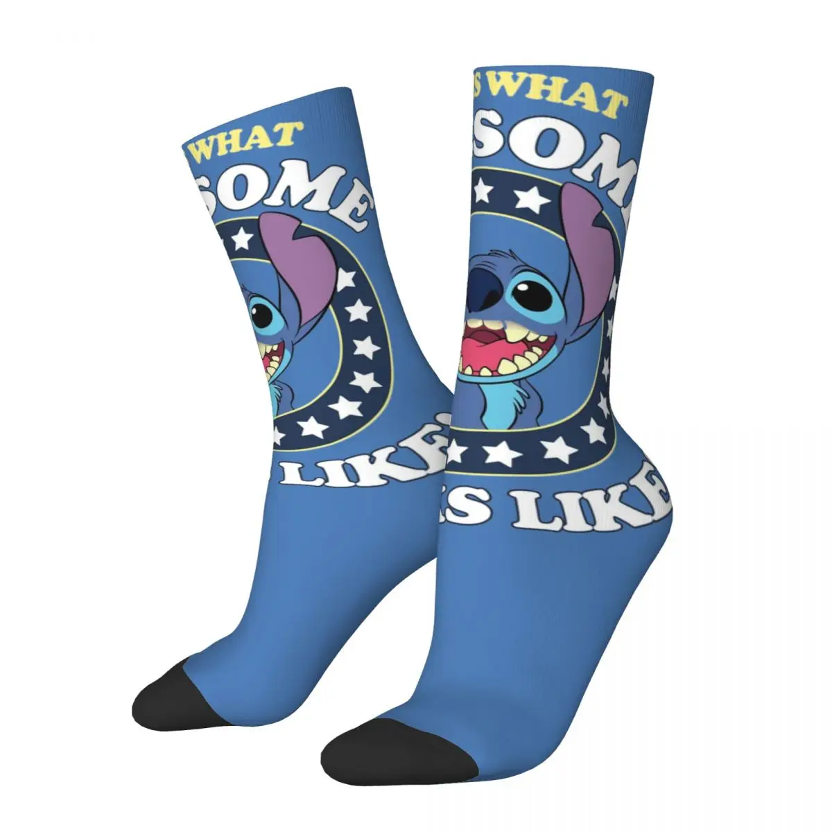 Awesome Stitch Kawaii Socks Accessories Cute Crew Socks Sweat Absorbing