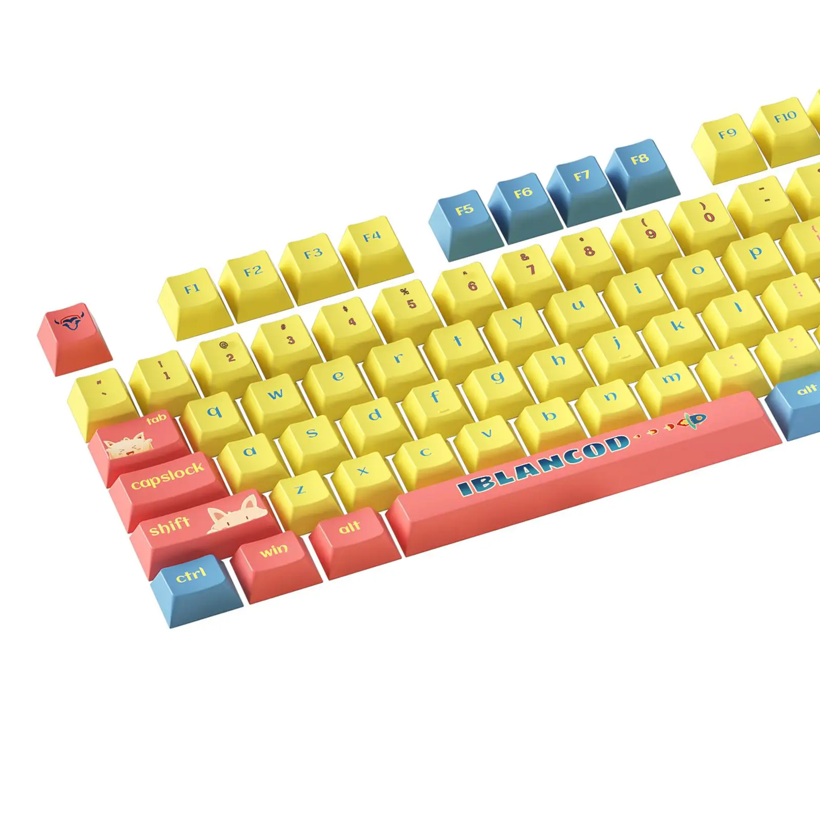 

127 Keycaps PBT Heat Resistant Cute Theme for cross Mechanical Shafts Mechanical Keyboards Keypad Direct Replaces Spare Parts