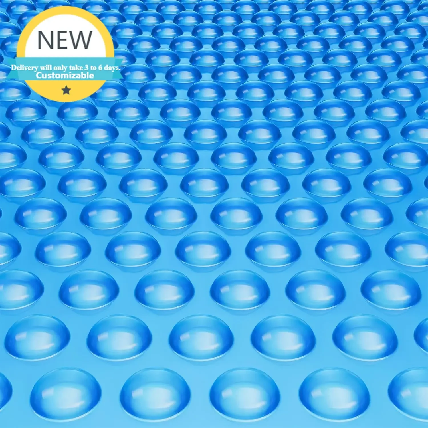 Solar Pool Cover, 40 x 20 ft Rectangle Cover 16 mil for Pools, Inground Above Ground Swimming Blanket with Bubble