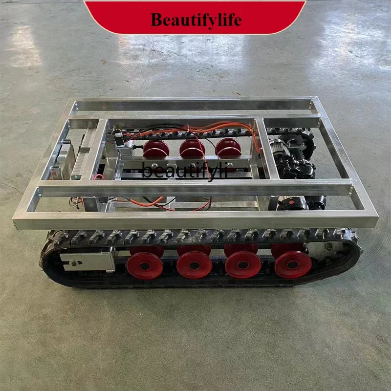 

E132 New style Remote control electric crawler all-terrain creeper transporter mechanical dispenser lifting platform chassis