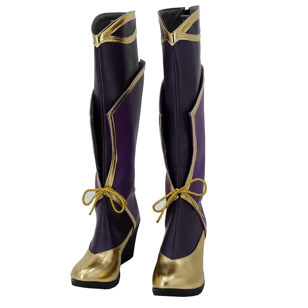  Spirit Blossom Soraka Cosplay Boots Wedge Heel Shoes Custom Made Any Size for Unisex
